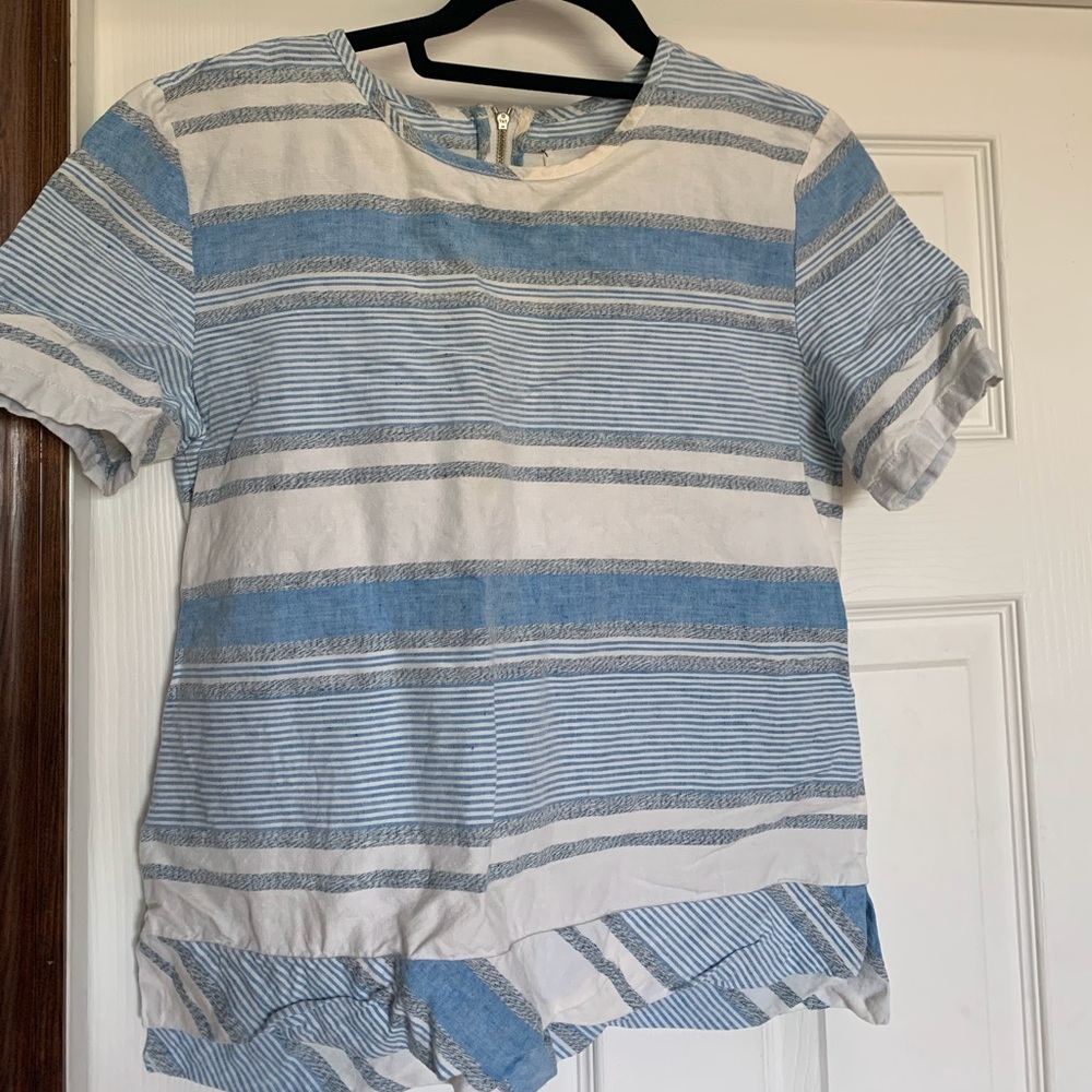 Lou & Grey Linen Blend Boxy Top